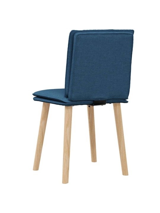 Jídelní židle 2 ks modré textil
