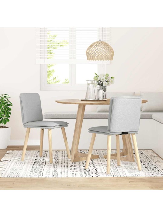Otočné jídelní židle 2 ks oblak šedá textil