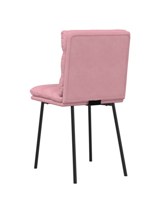 Jídelní židle 2 ks růžové samet