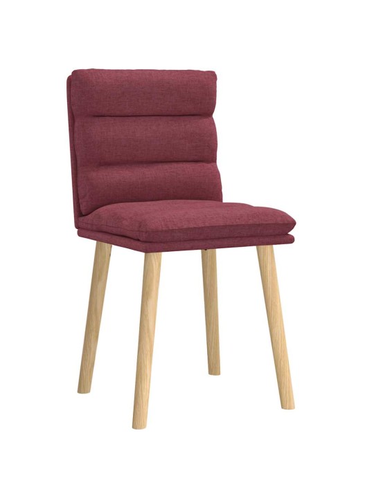 Jídelní židle 2 ks vínové textil