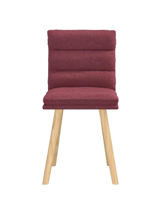 Jídelní židle 2 ks vínové textil