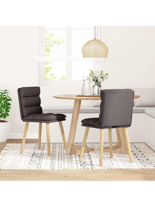 Jídelní židle 2 ks tmavě hnědé textil