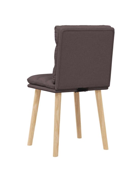 Jídelní židle 2 ks tmavě hnědé textil