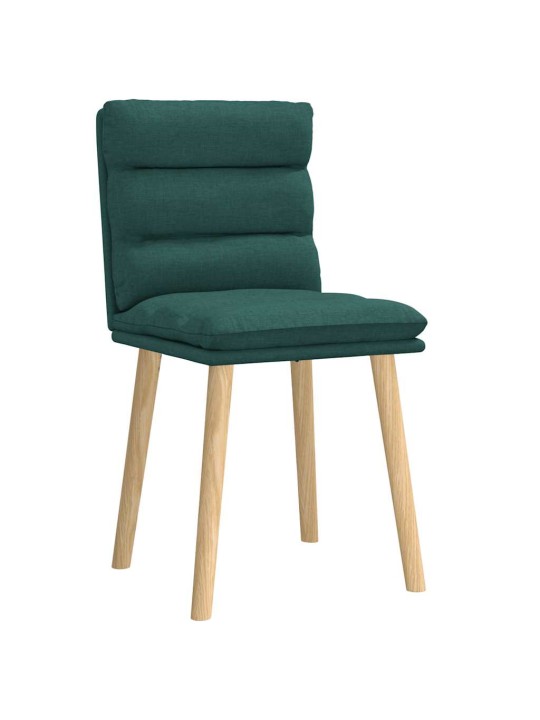Jídelní židle 4 ks tmavě zelené textil