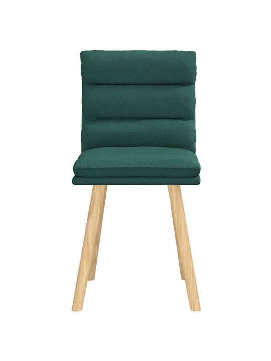 Jídelní židle 4 ks tmavě zelené textil