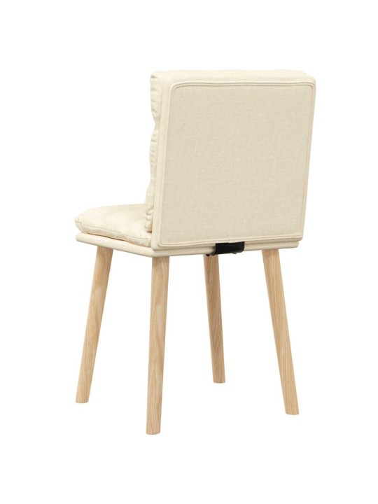 Jídelní židle 2 ks krémové textil