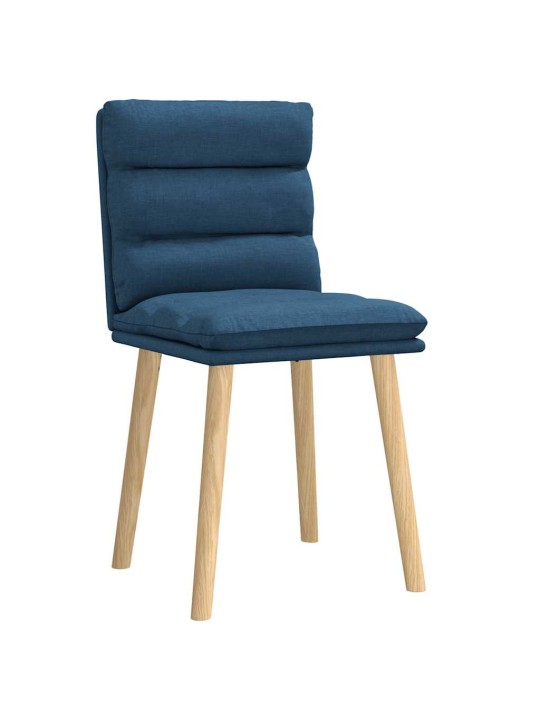 Jídelní židle 2 ks modré textil