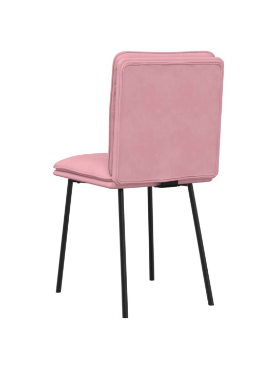 Jídelní židle 2 ks růžové samet