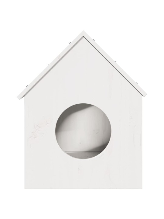 Kočičí domeček bílá 41x50x50 cm masivní borové dřevo