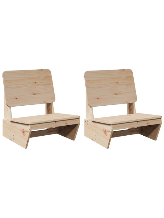 Zahradní židle 2 ks 60x64x70,5 cm masivní borové dřevo