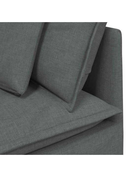Modulární pohovka s polštáři textil tmavě šedá