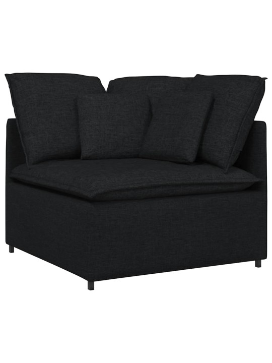 Modulární pohovka s polštáři textil černá