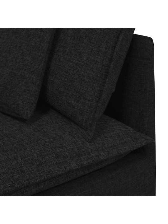 Modulární pohovka s polštáři textil černá