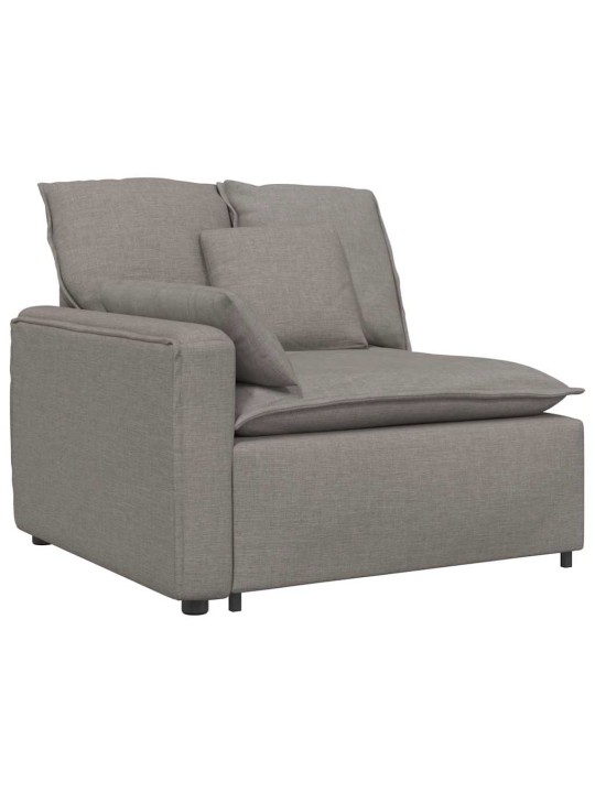 Modulární pohovka s polštáři textil taupe