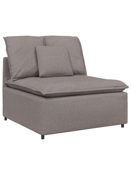 Modulární pohovka s polštáři textil taupe