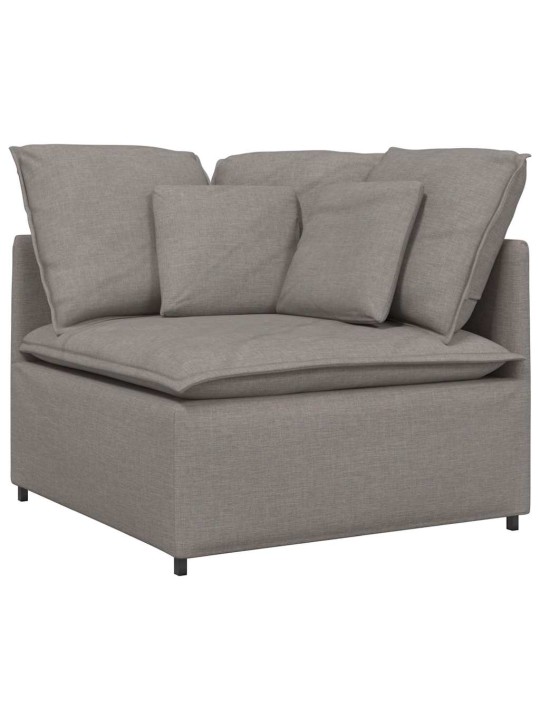 Modulární pohovka s polštáři textil taupe