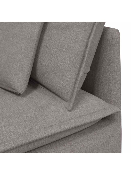 Modulární pohovka s polštáři textil taupe