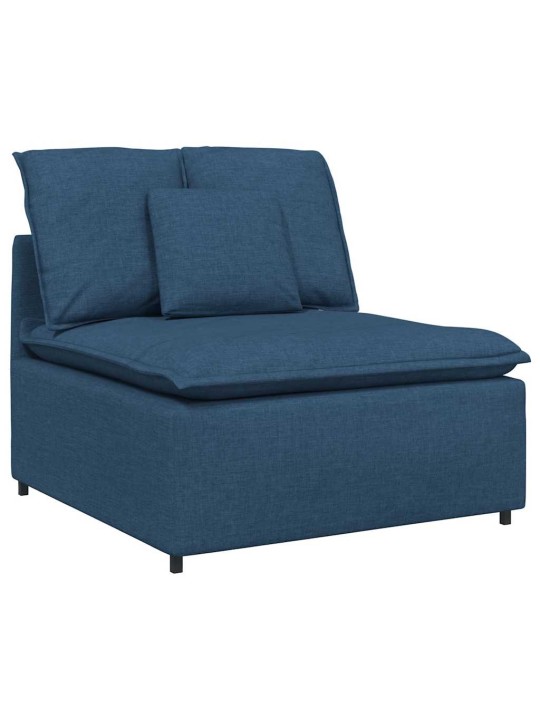 Modulární pohovka s polštáři textil modrá