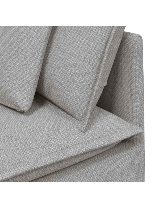 Modulární pohovka s polštáři textil obláčkově šedá