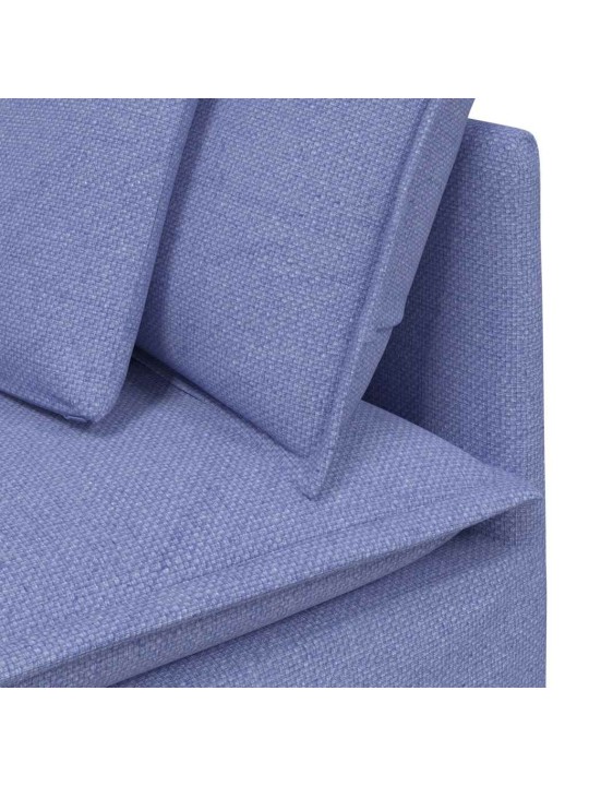 Modulární pohovka s polštáři textil džínově modrá