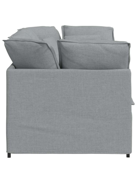 Modulární pohovka s polštáři textil světle šedá