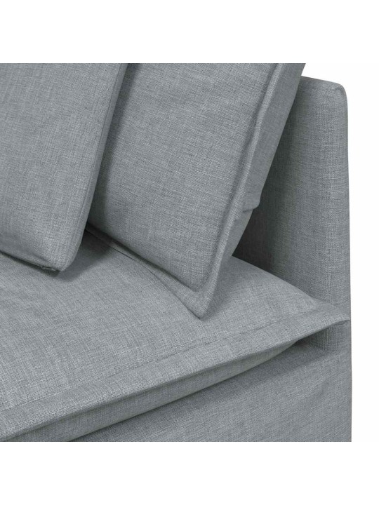 Modulární pohovka s polštáři textil světle šedá