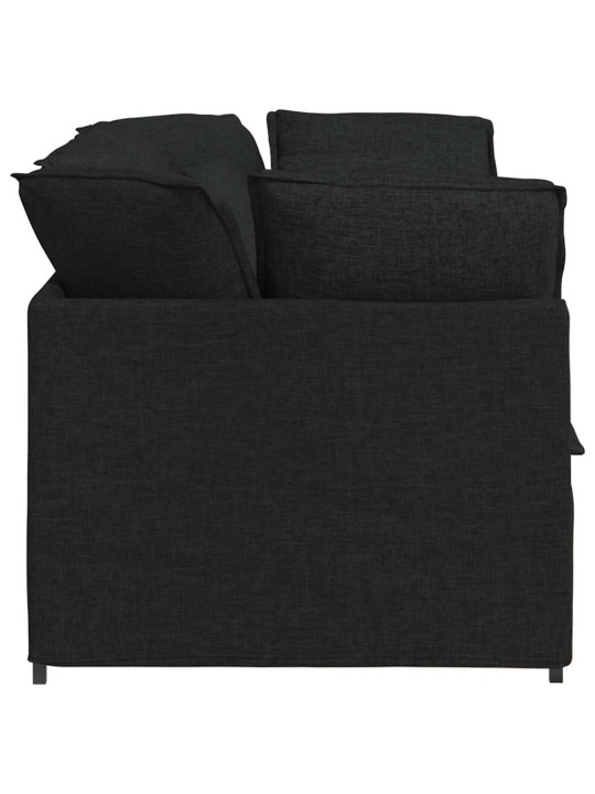 Modulární pohovka s polštáři textil černá