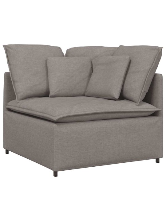 Modulární pohovka s polštáři textil taupe