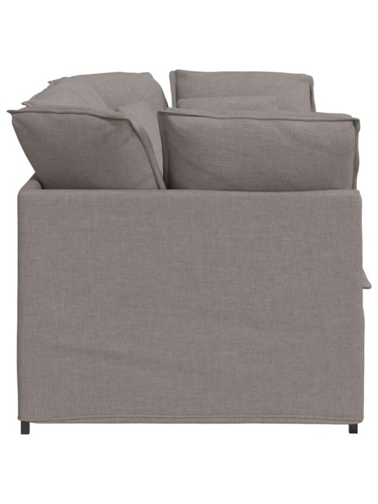 Modulární pohovka s polštáři textil taupe