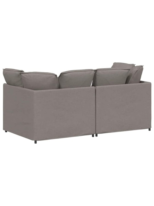 Modulární pohovka s polštáři textil taupe