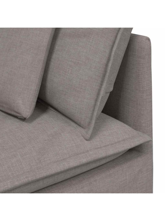 Modulární pohovka s polštáři textil taupe