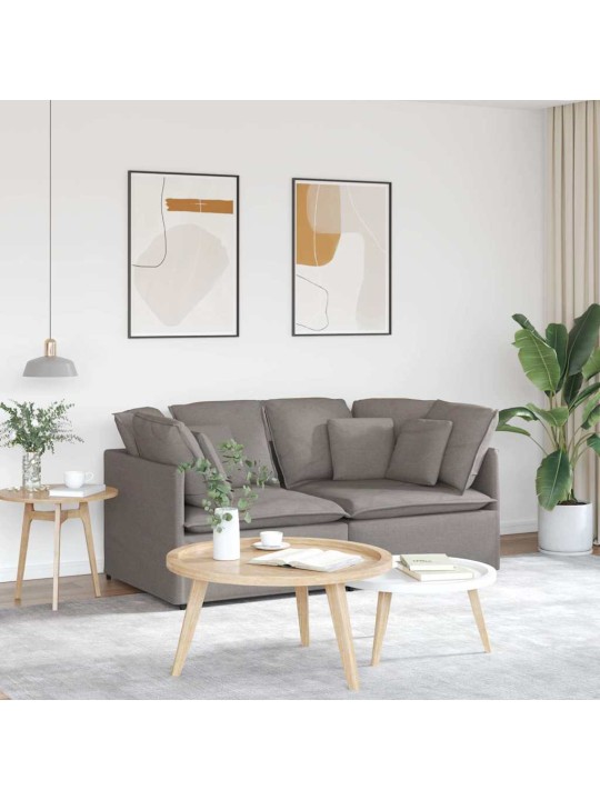 Modulární pohovka s polštáři textil taupe