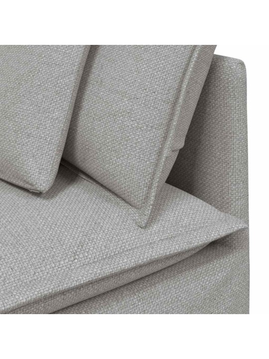 Modulární pohovka s polštáři textil obláčkově šedá