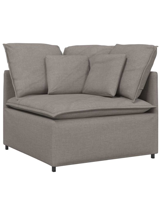 Modulární pohovka s polštáři textil taupe