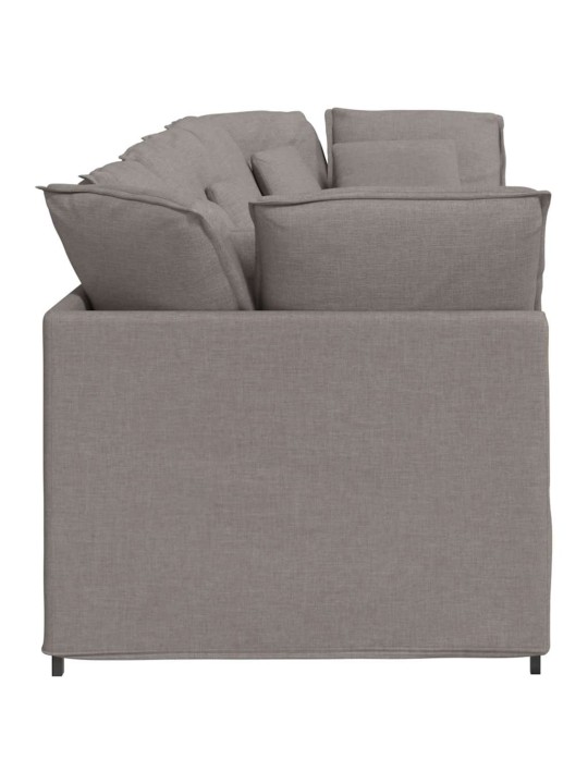 Modulární pohovka s polštáři textil taupe