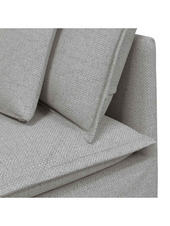 Modulární pohovka s polštáři textil obláčkově šedá