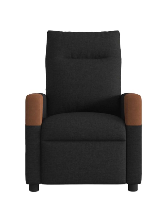 Elektrické polohovací křeslo černé textil