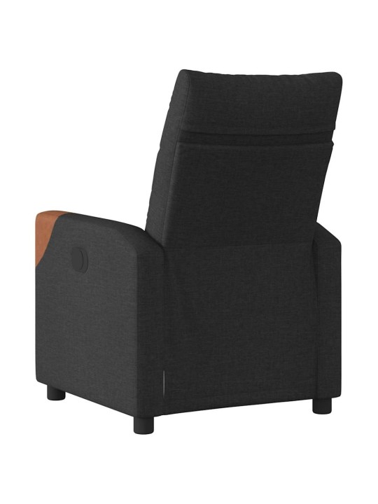 Elektrické polohovací křeslo černé textil