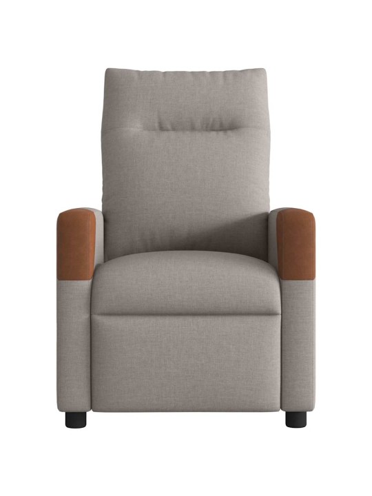 Elektrické masážní polohovací křeslo taupe textil