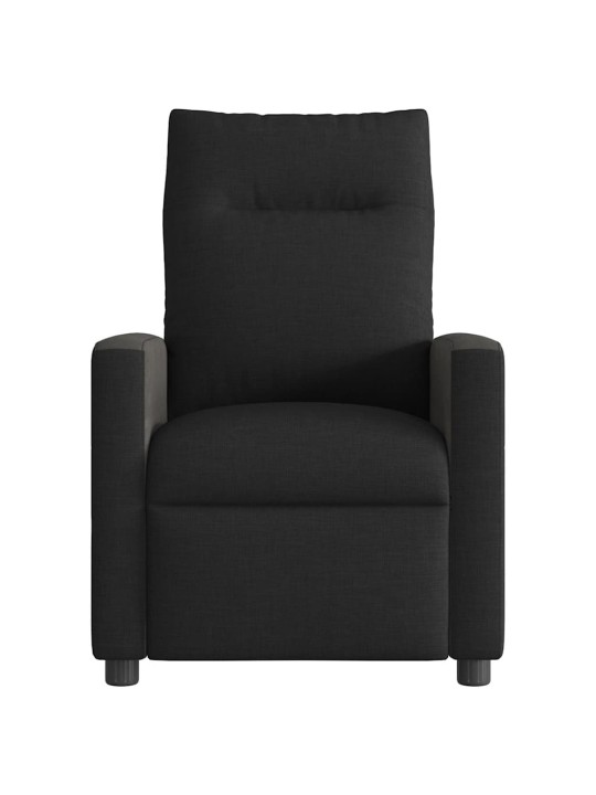 Elektrické polohovací křeslo černé textil