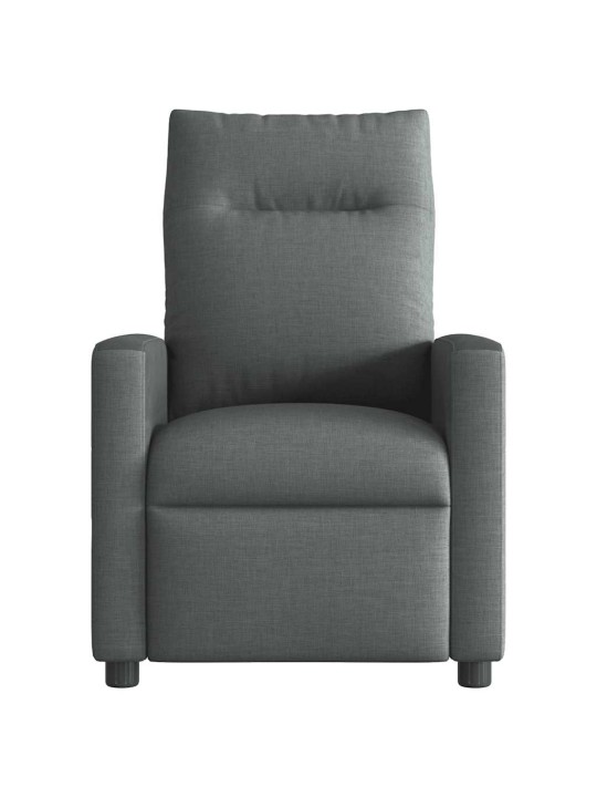 Elektrické masážní polohovací křeslo tmavě šedé textil
