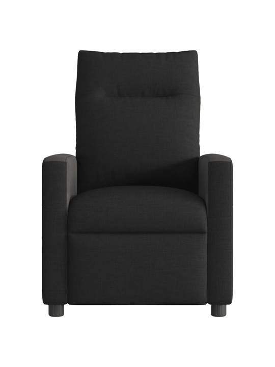 Elektrické masážní polohovací křeslo černé textil