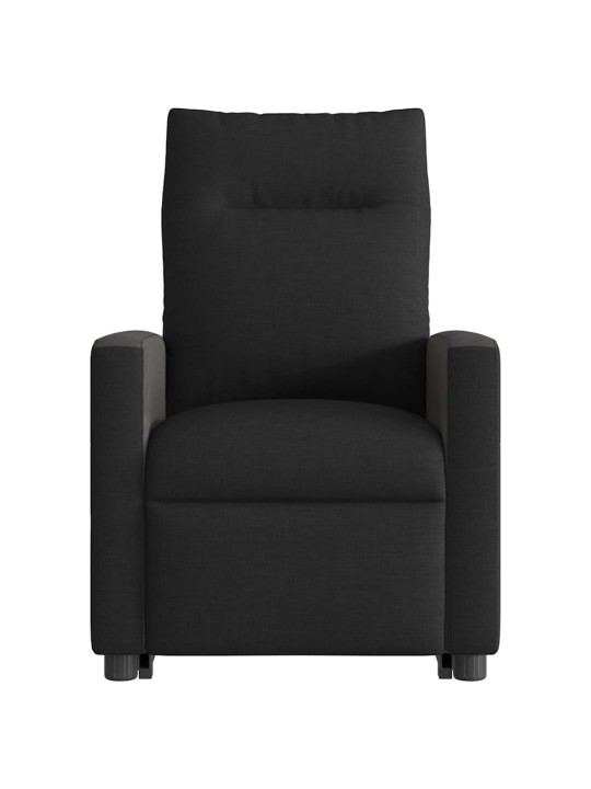 Zvedací polohovací křeslo černé textil