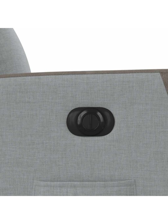 Elektrické polohovací křeslo světle šedé textil