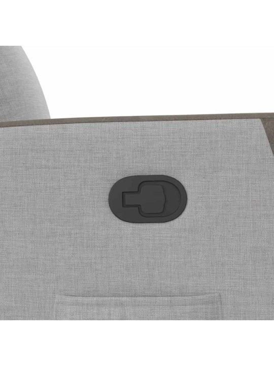 Zvedací polohovací křeslo obláčkově šedé textil