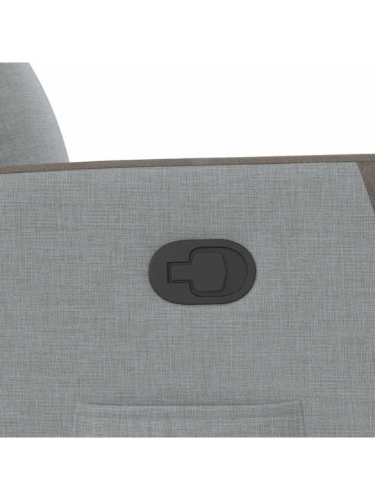 Zvedací polohovací křeslo světle šedé textil