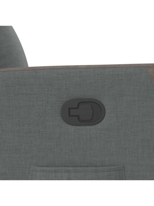 Zvedací polohovací křeslo tmavě šedé textil