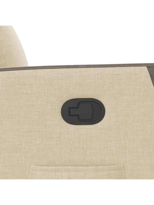 Zvedací polohovací křeslo krémové textil