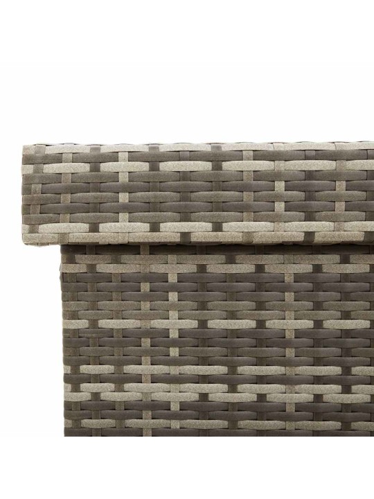 Zahradní úložný box s kolečky šedý 110x55x73 cm polyratan
