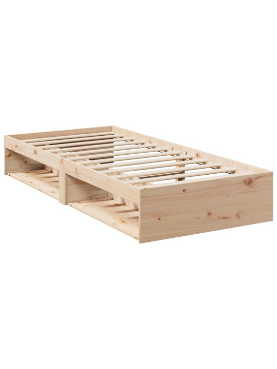 Válenda s matrací 80 x 200 cm masivní borové dřevo